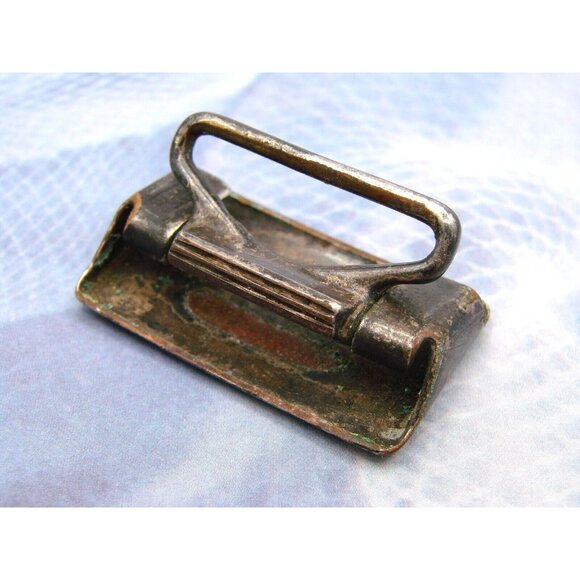Letter Initial "A" Small Belt Buckle Monogram Western Silver Plated Vintage Old - Picture 12 of 12